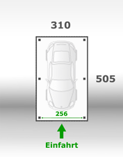 Jetzt kalkulieren:Carport 310x505cm