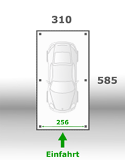 Jetzt kalkulieren:Carport 310x585cm