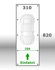 Jetzt kalkulieren:Carport 310x820cm