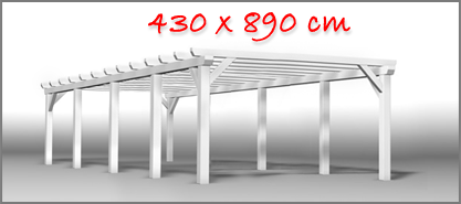 Carport 430x890 cm