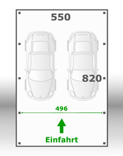 Jetzt kalkulieren:Carport 550x820cm