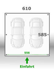 Jetzt kalkulieren:Carport 610x585cm