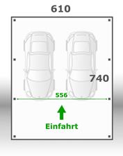 Jetzt kalkulieren:Carport 610x740cm