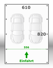 Jetzt kalkulieren:Carport 610x820cm