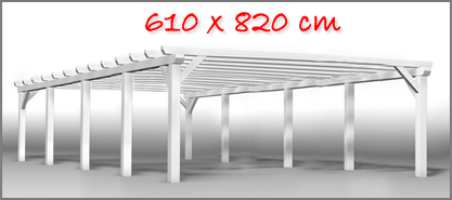 Carport 610x820 cm